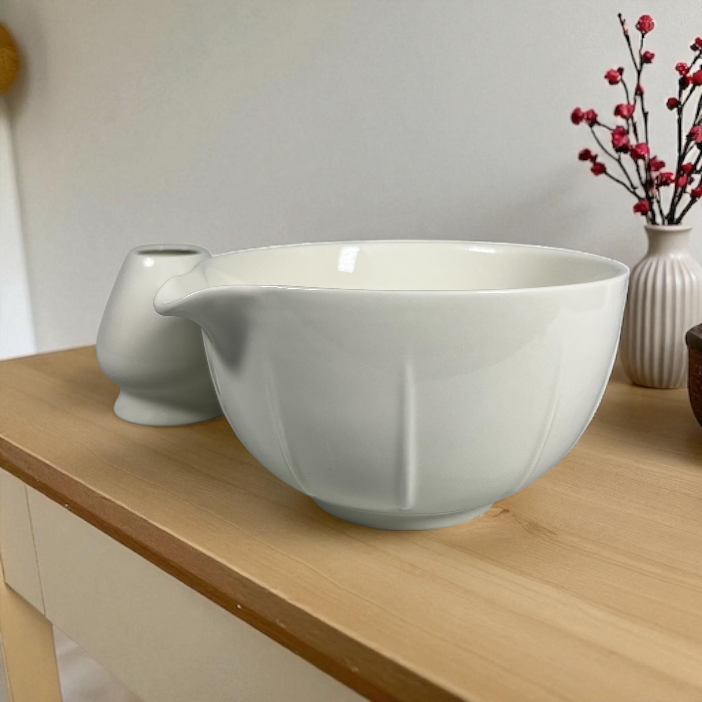 One Two Cups Mangkuk Chawan Chasen Stand Japanese Matcha Bowl 420ml Gambar produk One Two Cups Mangkuk Chawan Chasen Stand Japanese Matcha Bowl 420ml