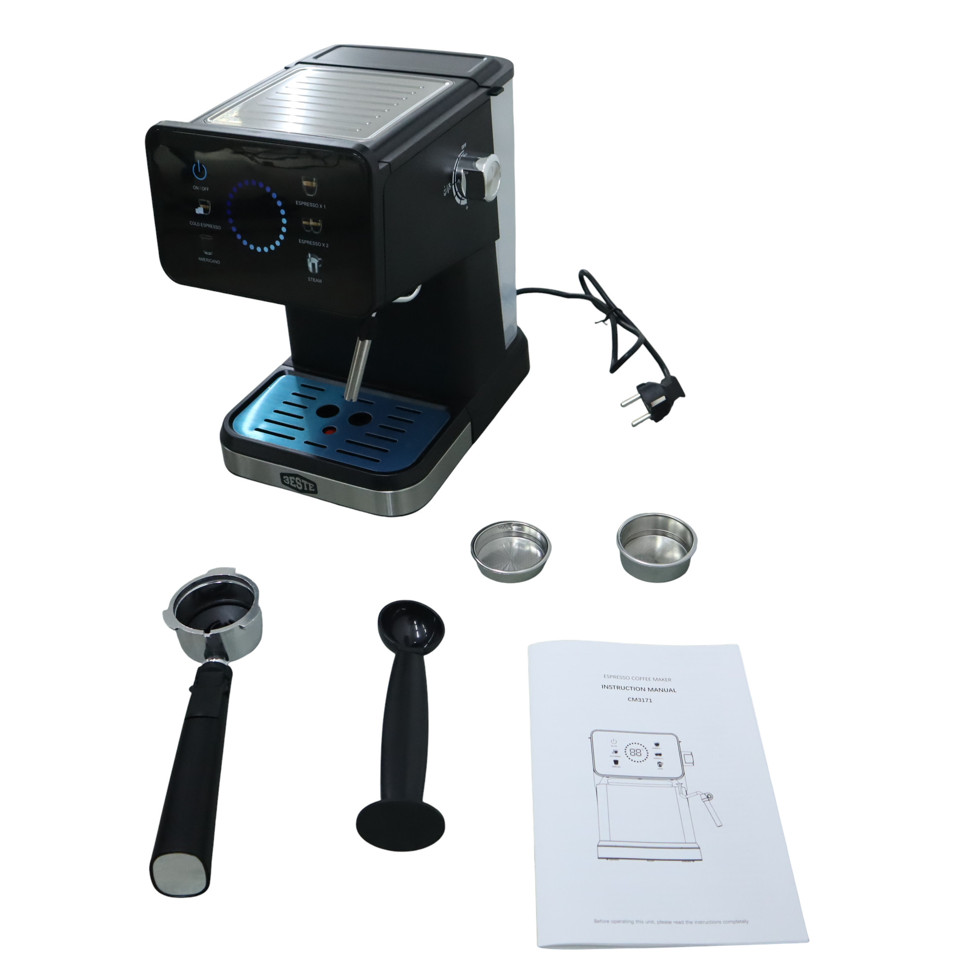 Trieste Mesin Kopi Espresso Coffee Maker Frothing 20 Bar 1050W - CM3171 Gambar produk Trieste Mesin Kopi Espresso Coffee Maker Frothing 20 Bar 1050W - CM3171