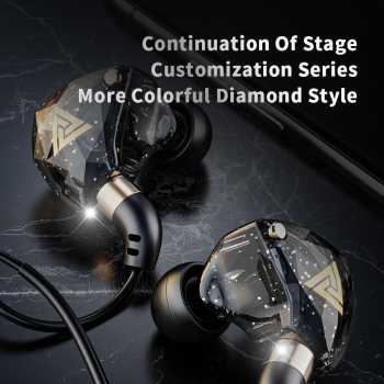 QKZ Earphone In-Ear Wired 3.5mm HiFi Noise Cancellation with Mic - SK8
