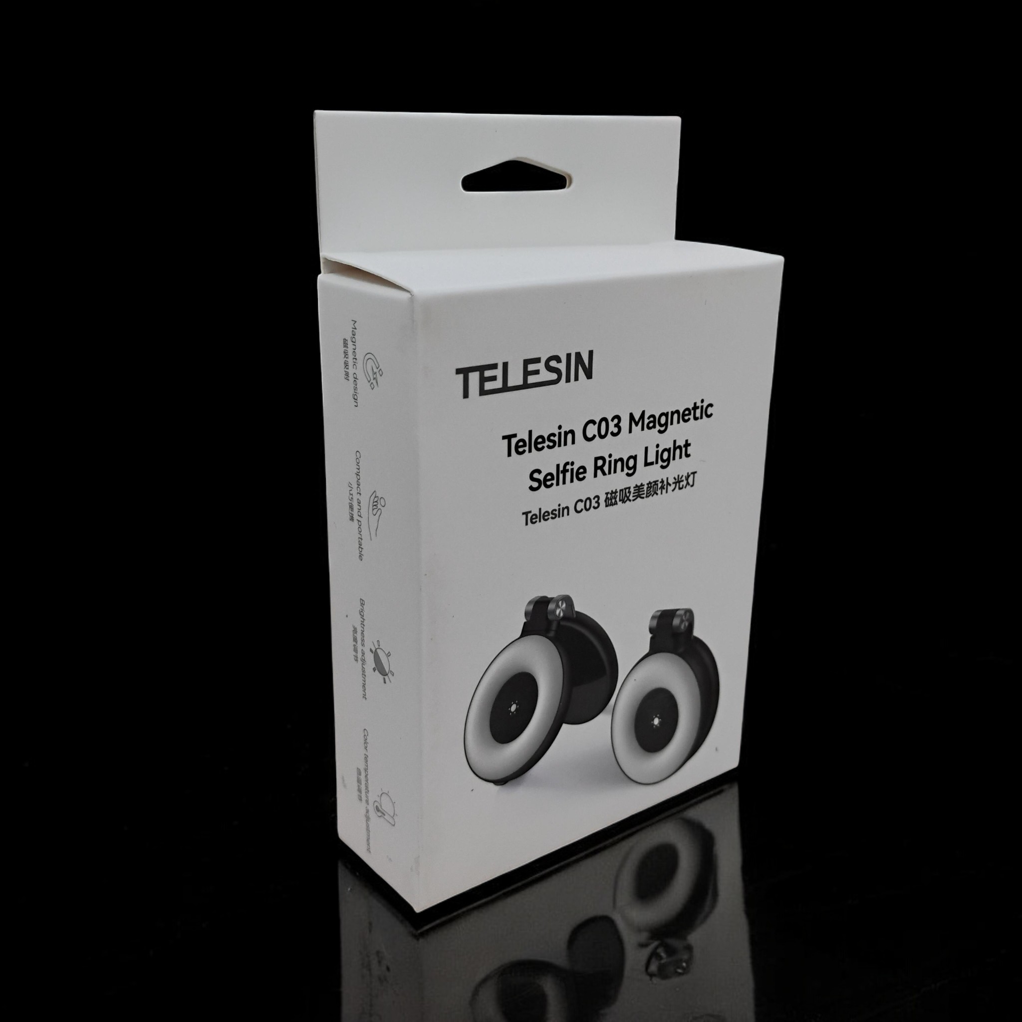 Gambar produk TELESIN Lampu Ring Light Magnetic 3in1 Color Adjustable Length 500mAh - S5-BGD-07