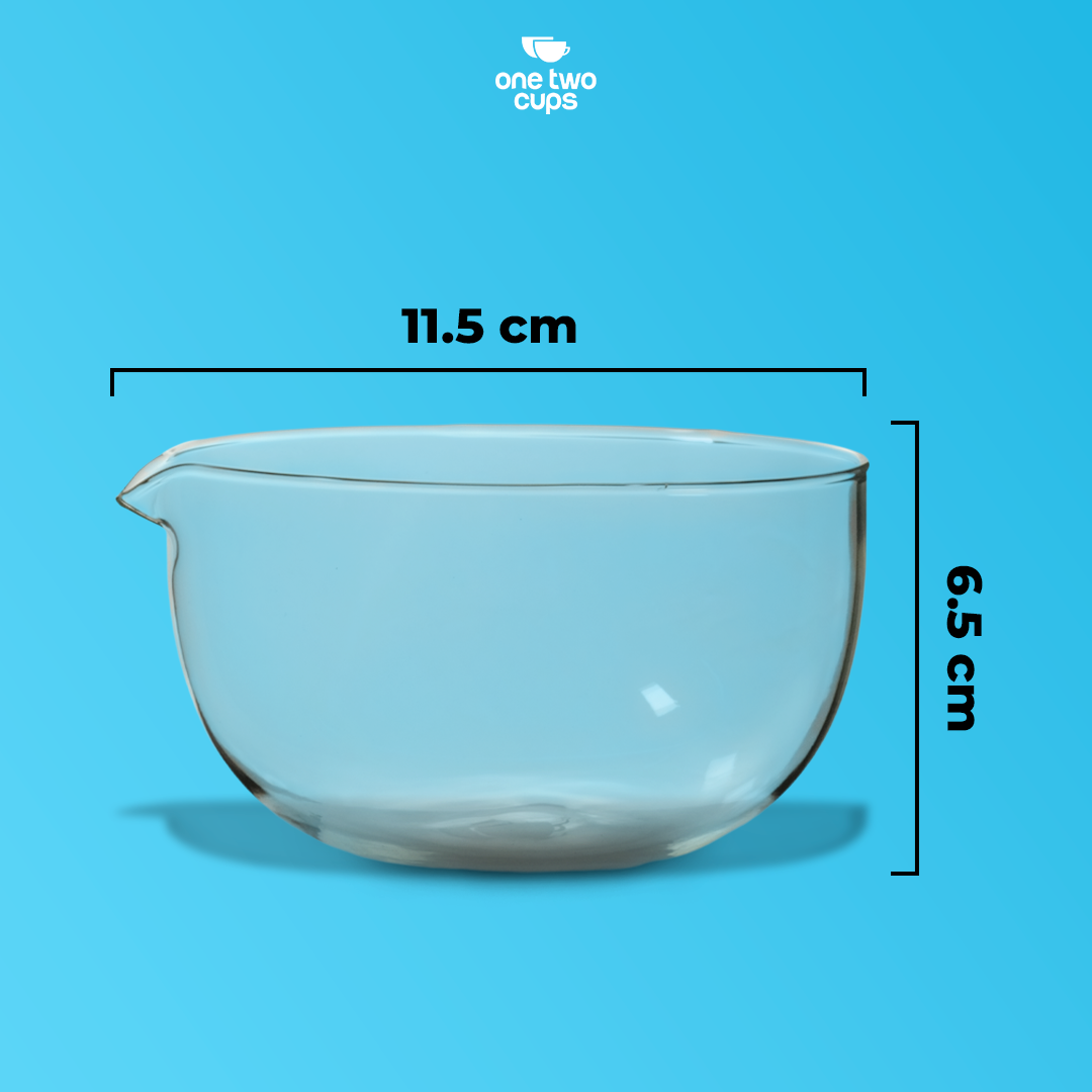 One Two Cups Mangkuk Teh Chawan Kaca Transparent Japanese Matcha Bowl 500ml - CO7 Gambar produk One Two Cups Mangkuk Teh Chawan Kaca Transparent Japanese Matcha Bowl 500ml - CO7