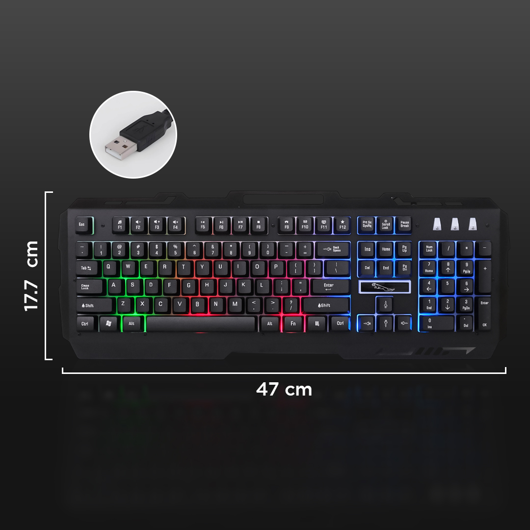 Leopard Gaming Keyboard Wired 104 Switch RGB Backlight - G700 Gambar produk Leopard Gaming Keyboard Wired 104 Switch RGB Backlight - G700
