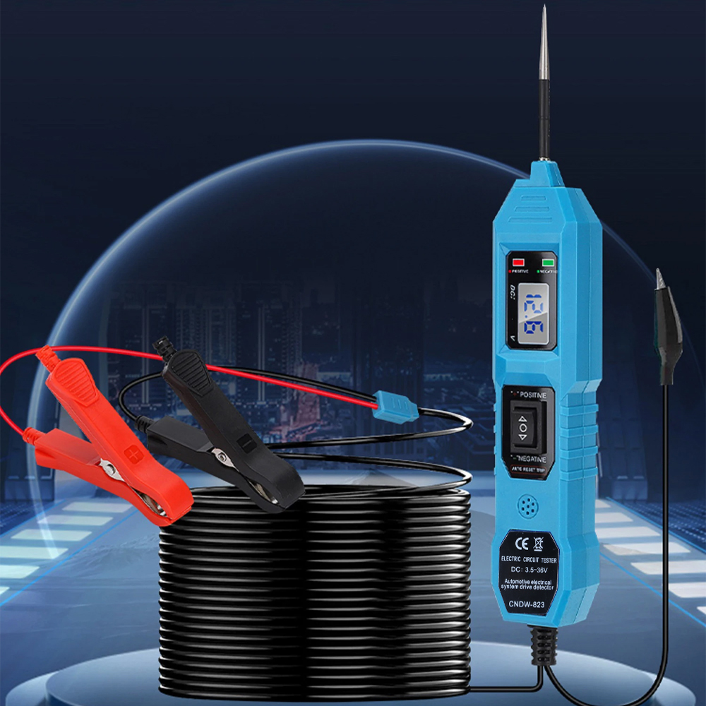 Gambar produk VSTM Tespen Sirkuit Mobil Circuit Tester Voltage Aligator Clip 3.5-36V - CNDW-823