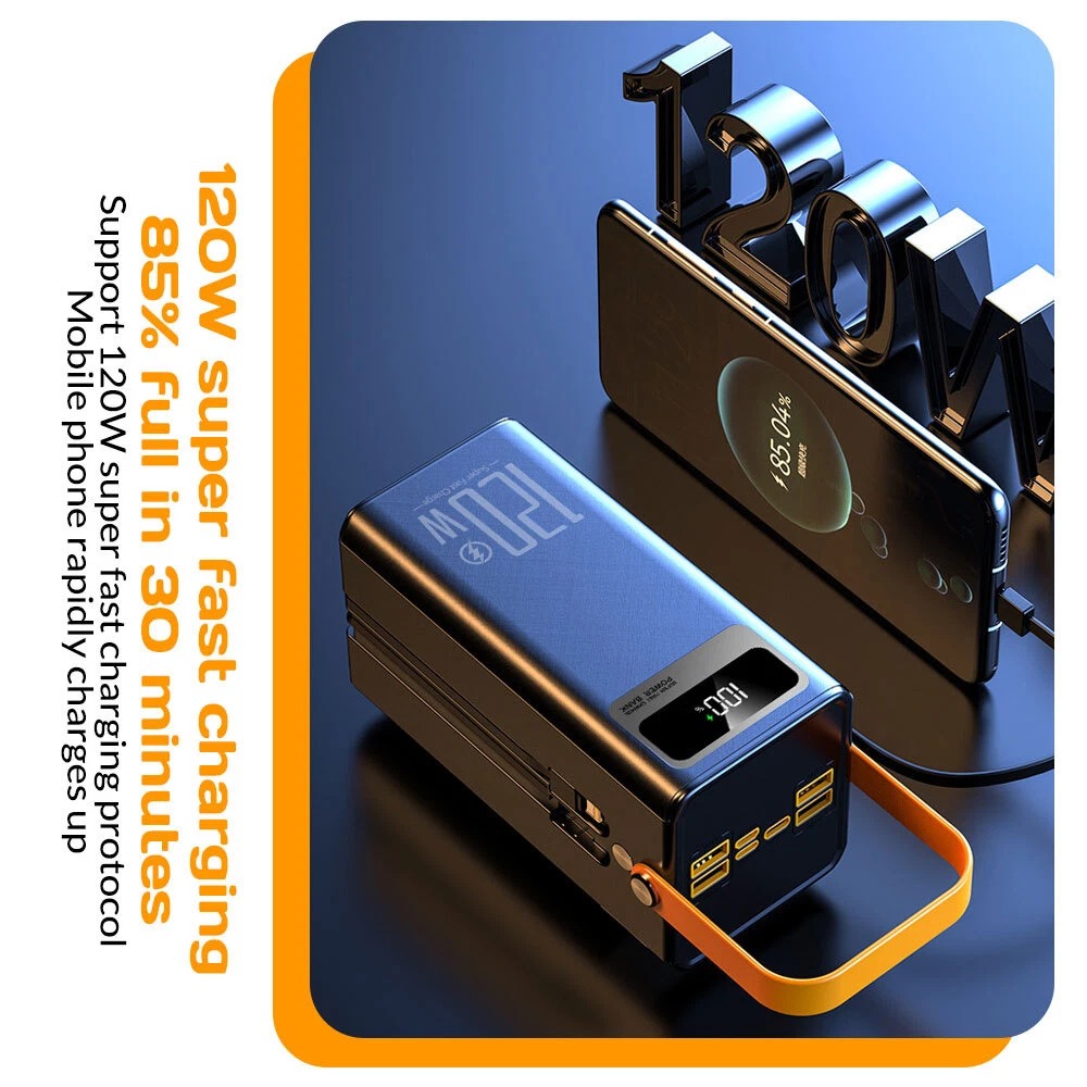 CHiRiCH Power Bank 50000mAh 120W Fast Charging Cable USB Type C 22.5W - CH550 Gambar produk CHiRiCH Power Bank 50000mAh 120W Fast Charging Cable USB Type C 22.5W - CH550