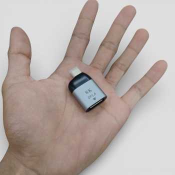 Gambar produk DZST OTG Adapter DP Display Port Female to USB Type C Male 8K 60Hz - D080