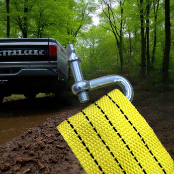 Gambar produk JEELY Tali Derek Mobil Emergency Tow Rope Metal Buckle U-Type 2.7M - JL30