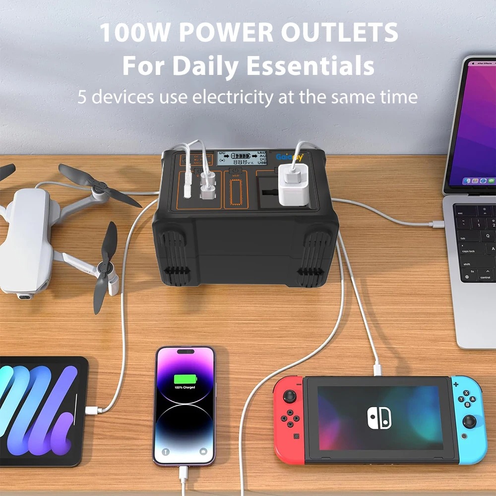 Gaiaray Portable Power Supply Station Outdoor Generator 100W 24000mAh - OKD200 Gambar produk Gaiaray Portable Power Supply Station Outdoor Generator 100W 24000mAh - OKD200