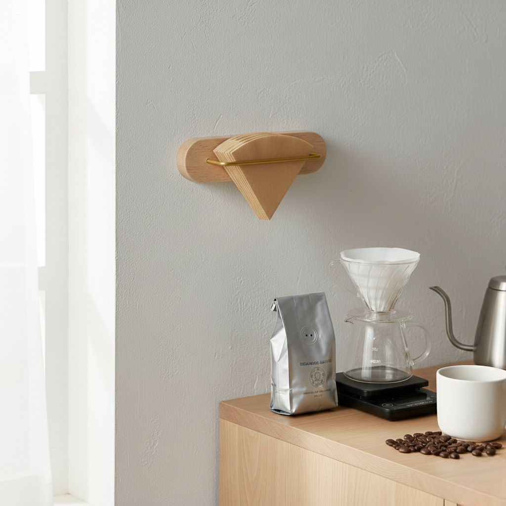 Gambar produk One Two Cups Tempat Filter Kertas Kopi Tray Wall Mounted Coffee Paper - ZJ0011