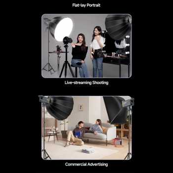 Gambar produk BEDIRO Lampu Studio LED Fill Light 3in1 Color Universal Mount 200W - T200 Pro