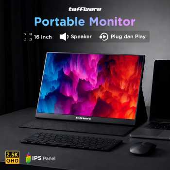 Gambar produk Taffware Portable Monitor 16 Inch IPS QHD 2.5K 60Hz Type C Mini HDMI - 1600XTS
