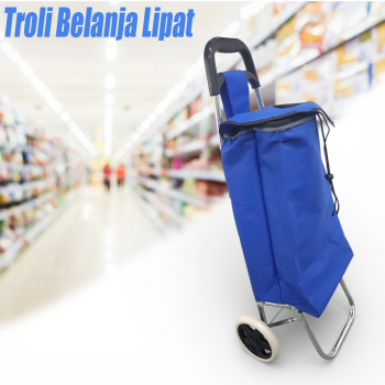 SAKU Troli Belanja Lipat Gocery Cart Luggage Handcraft 35x28x86cm - SK-55