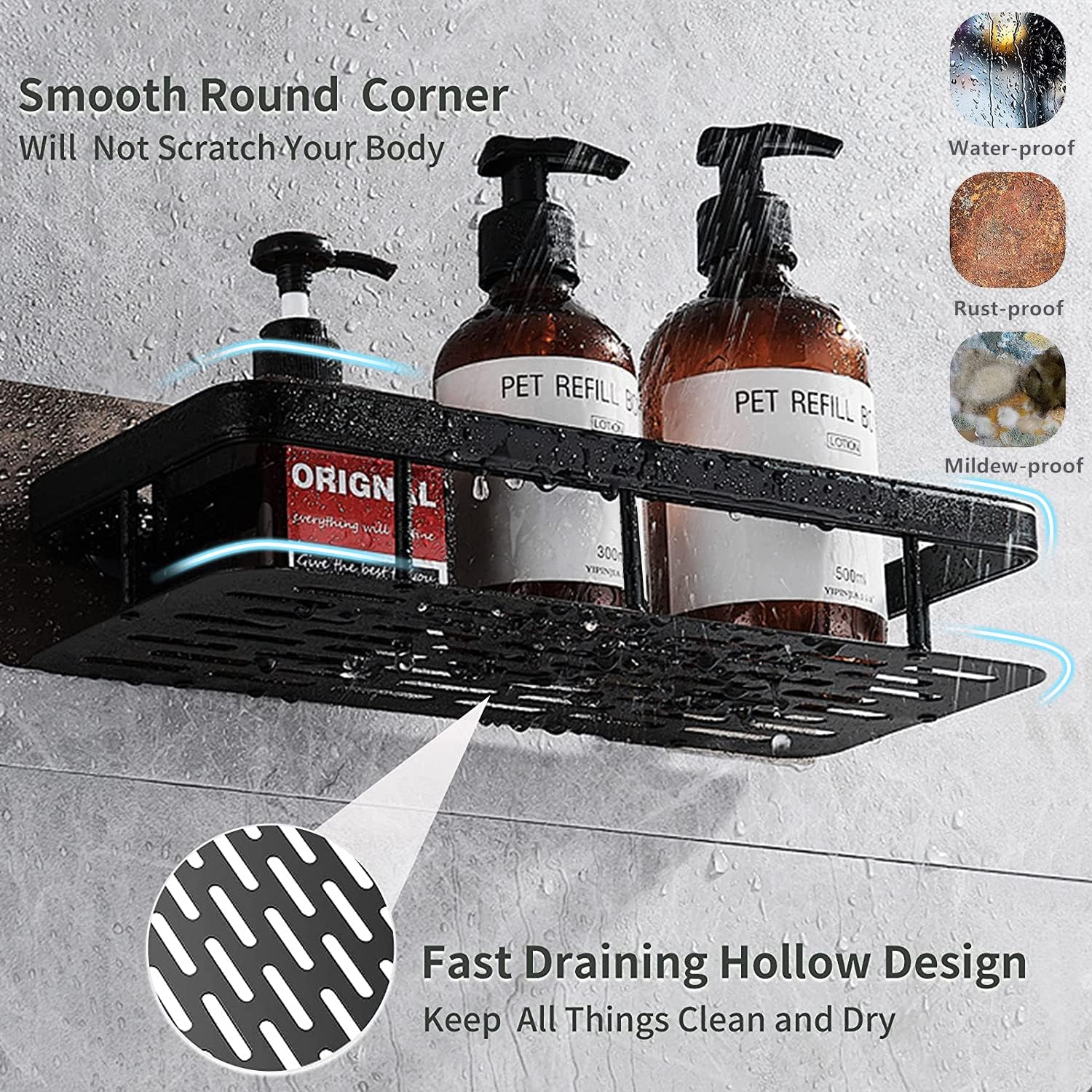 DIANZI Rak Gantung Kamar Mandi Bathroom Organizer Rack Aluminium - D32 Gambar produk DIANZI Rak Gantung Kamar Mandi Bathroom Organizer Rack Aluminium - D32