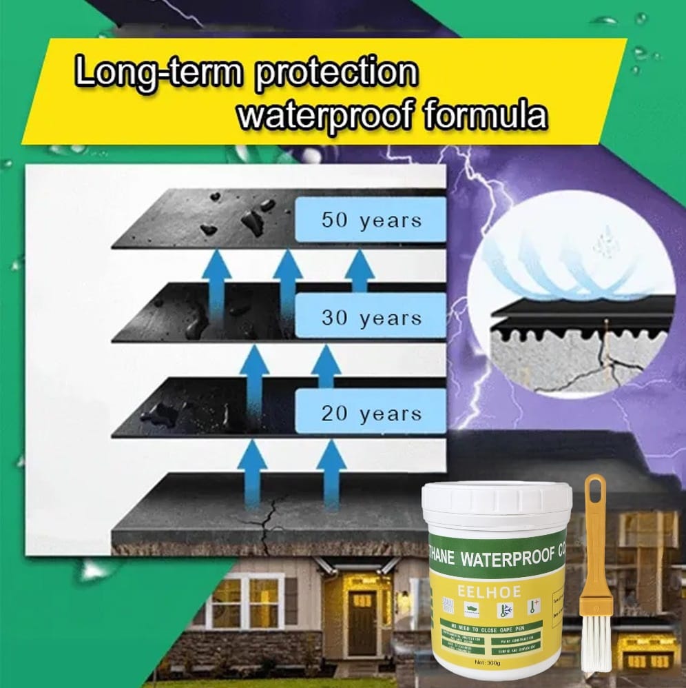 EELHOE Lem Anti Bocor Rembes Waterproof Coating 300g with Brush - LH-30 Gambar produk EELHOE Lem Anti Bocor Rembes Waterproof Coating 300g with Brush - LH-30