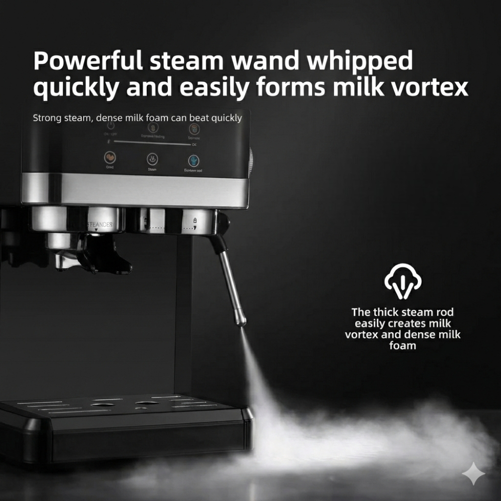 Trieste Mesin Kopi Espresso Coffee Maker Grinder Frothing 20 Bar 1350W - CM5520 Gambar produk Trieste Mesin Kopi Espresso Coffee Maker Grinder Frothing 20 Bar 1350W - CM5520