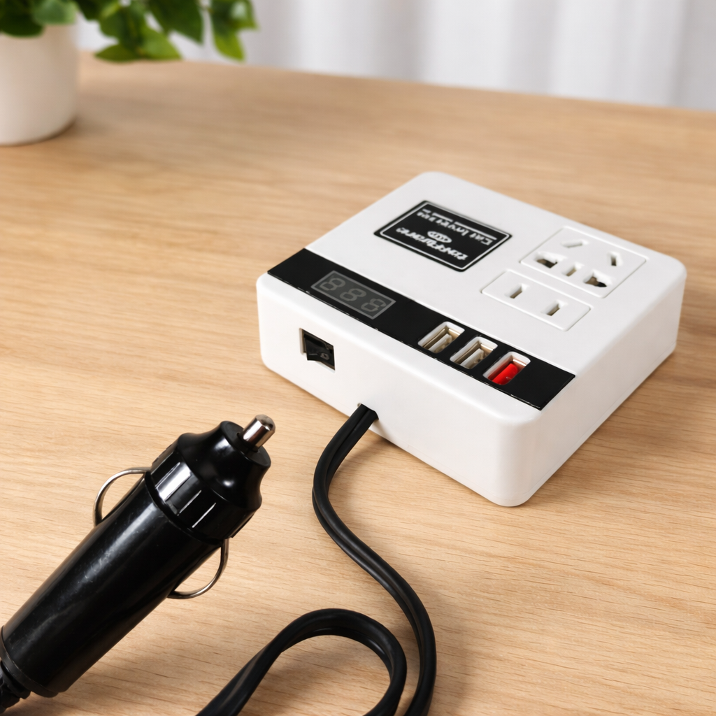 Taffware Car Power Inverter DC to DC 12/24V to 110/220V 100W - EA851 Gambar produk Taffware Car Power Inverter DC to DC 12/24V to 110/220V 100W - EA851