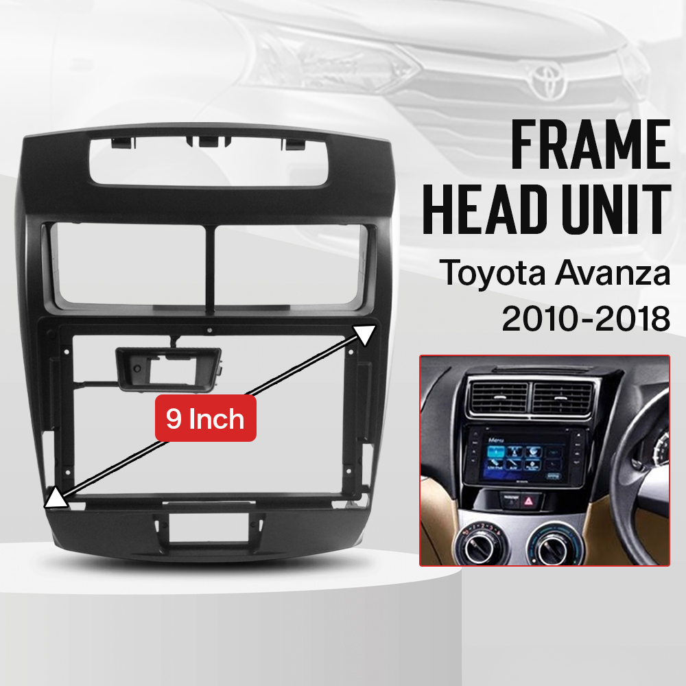 KUFINE Frame Head Unit ABS 9 Inch Car Player Toyota Avanza 2010-2018 - KF-18 Gambar produk KUFINE Frame Head Unit ABS 9 Inch Car Player Toyota Avanza 2010-2018 - KF-18