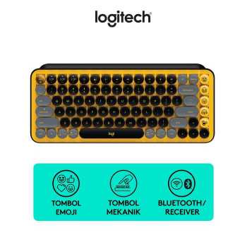 Logitech Keyboard Wireless Mechanical Compact Size Emoji Keys