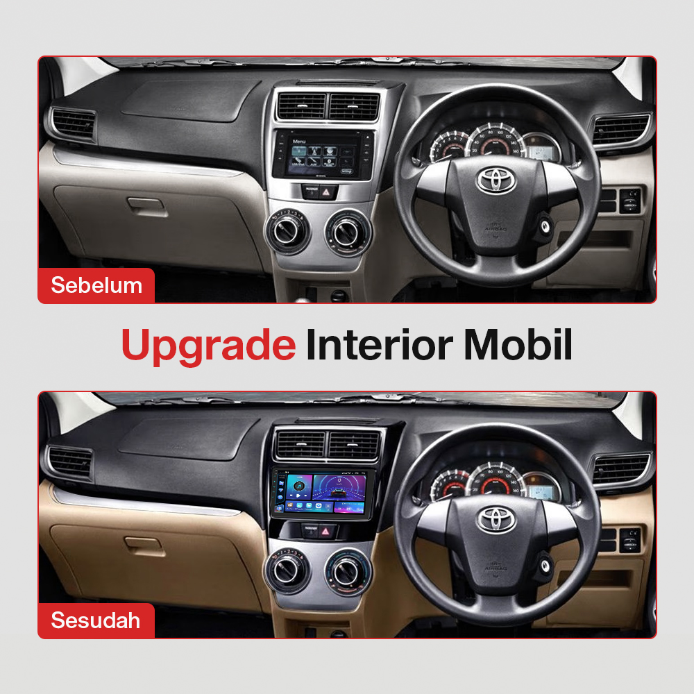 KUFINE Frame Head Unit ABS 9 Inch Car Player Toyota Avanza 2010-2018 - KF-18 Gambar produk KUFINE Frame Head Unit ABS 9 Inch Car Player Toyota Avanza 2010-2018 - KF-18