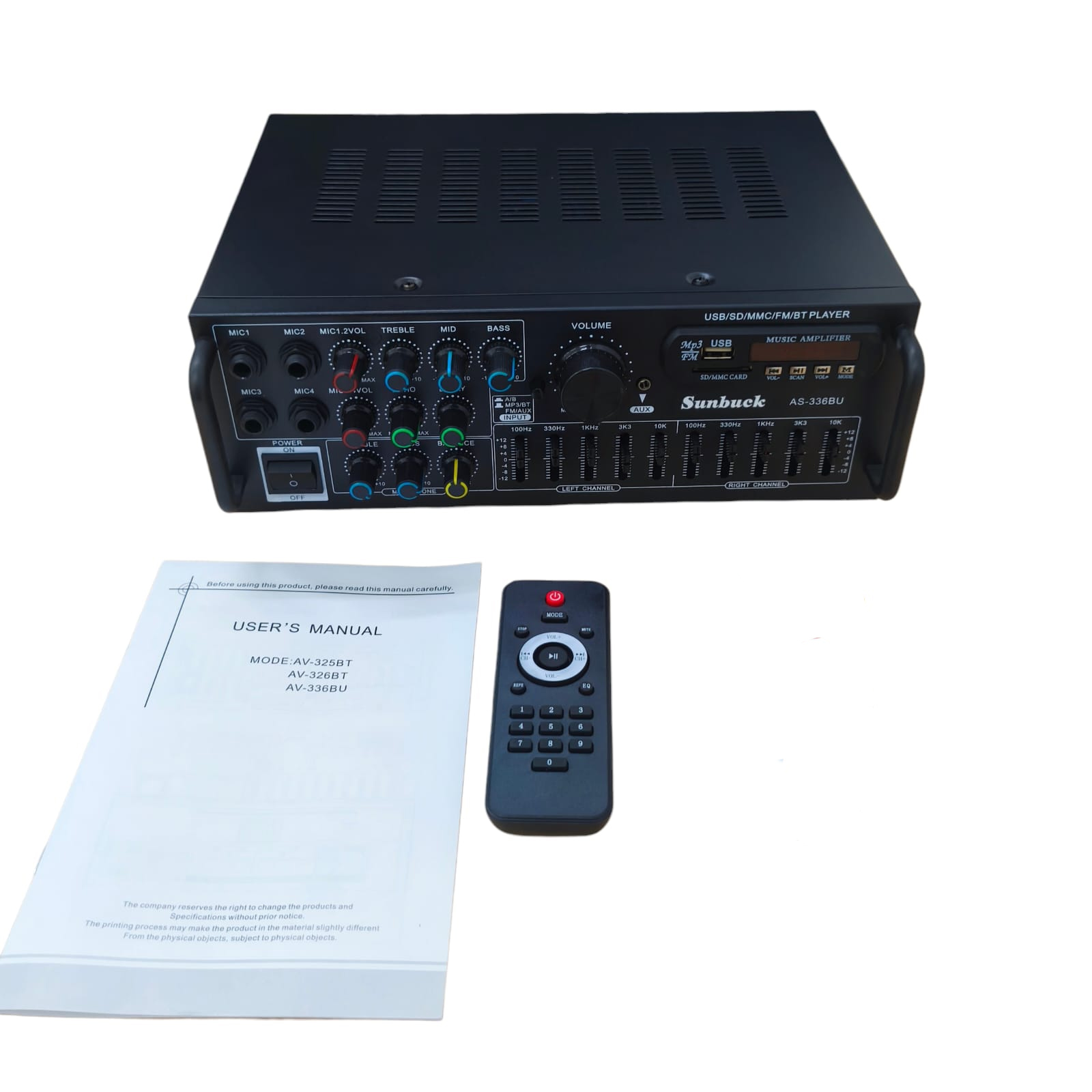 Sunbuck Audio Amplifier Bluetooth EQ Karaoke FM Radio 2000W - AS-336BU Gambar produk Sunbuck Audio Amplifier Bluetooth EQ Karaoke FM Radio 2000W - AS-336BU