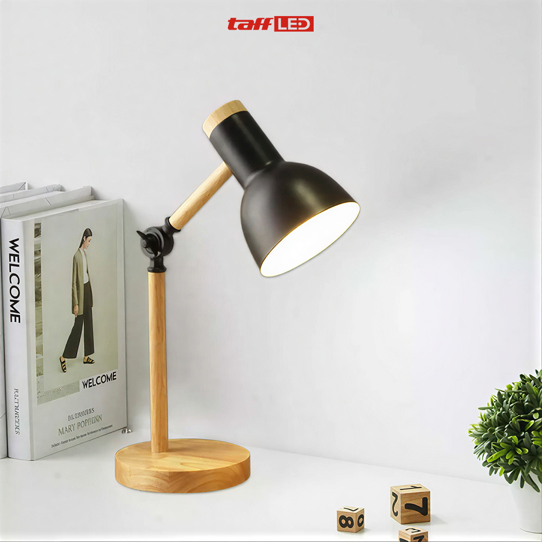 Gambar produk TaffLED Lampu Meja Belajar LED Model Nordic Wooden Art 12W 3in1 Color - PK407