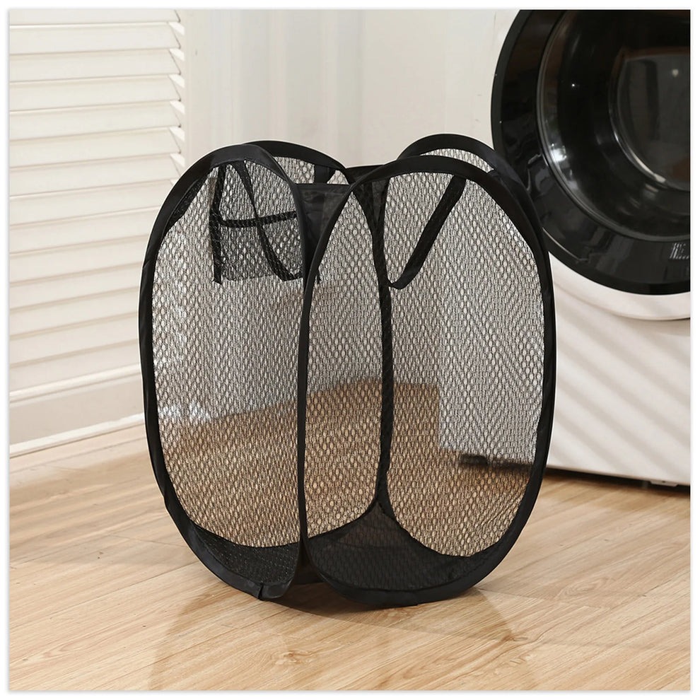 GENERATION Keranjang Baju Kotor Jaring Lipat Laundry Bag 30cm - ZQ30 Gambar produk GENERATION Keranjang Baju Kotor Jaring Lipat Laundry Bag 30cm - ZQ30