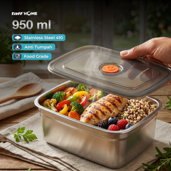TaffHOME Kotak Makan Anti Tumpah Lunch Bento Box Stainless Steel 410 - KT275