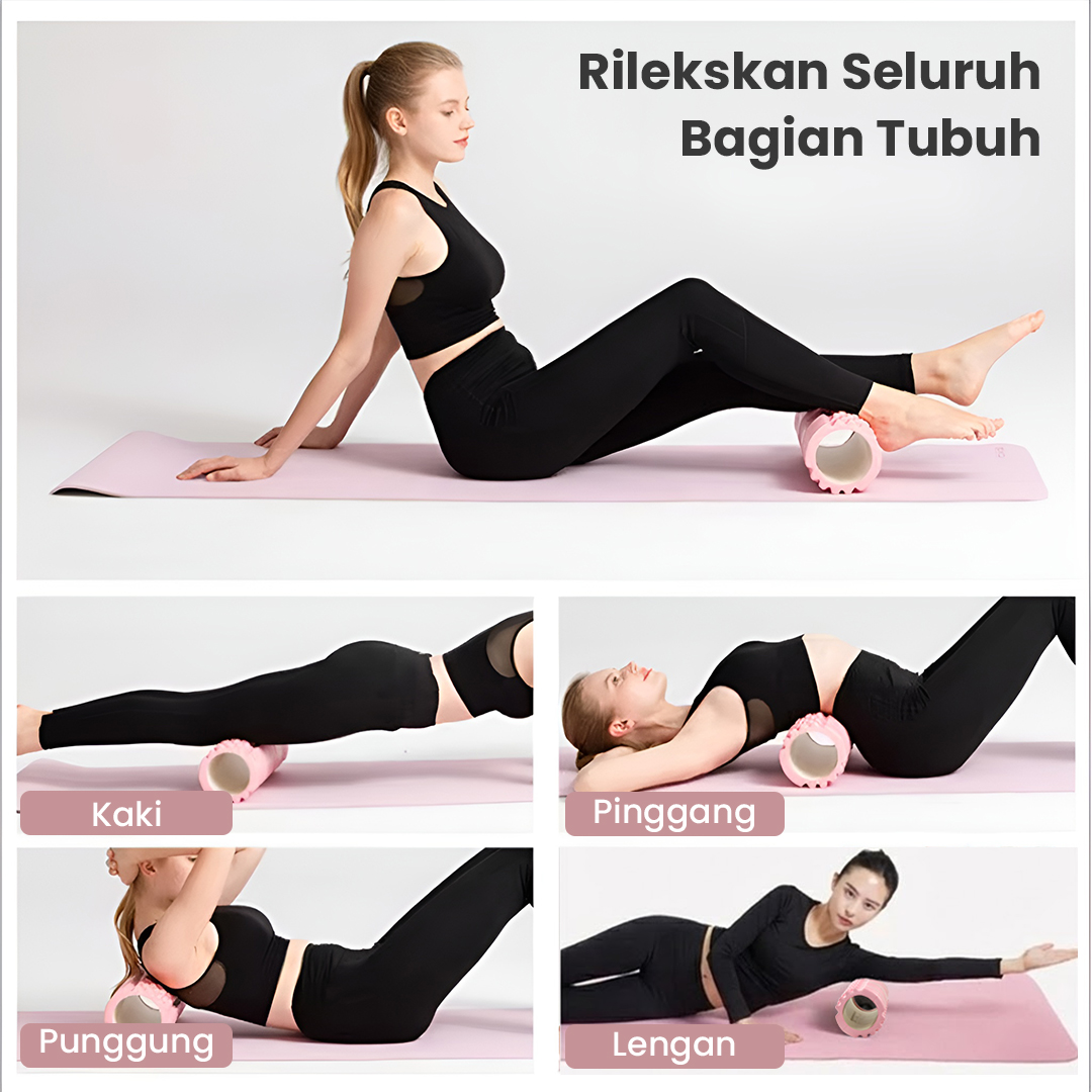 DR.XIE Rumble Roller Foam Yoga Massage Hollow Column EVA 25.5cm - DX219 Gambar produk DR.XIE Rumble Roller Foam Yoga Massage Hollow Column EVA 25.5cm - DX219