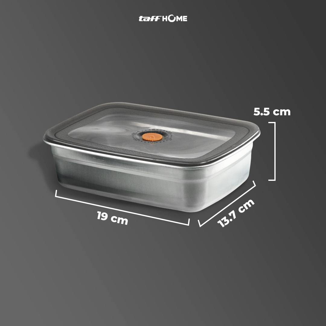 TaffHOME Kotak Makan Anti Tumpah Lunch Bento Box Stainless Steel 410 928ml - KT275 Gambar produk TaffHOME Kotak Makan Anti Tumpah Lunch Bento Box Stainless Steel 410 928ml - KT275