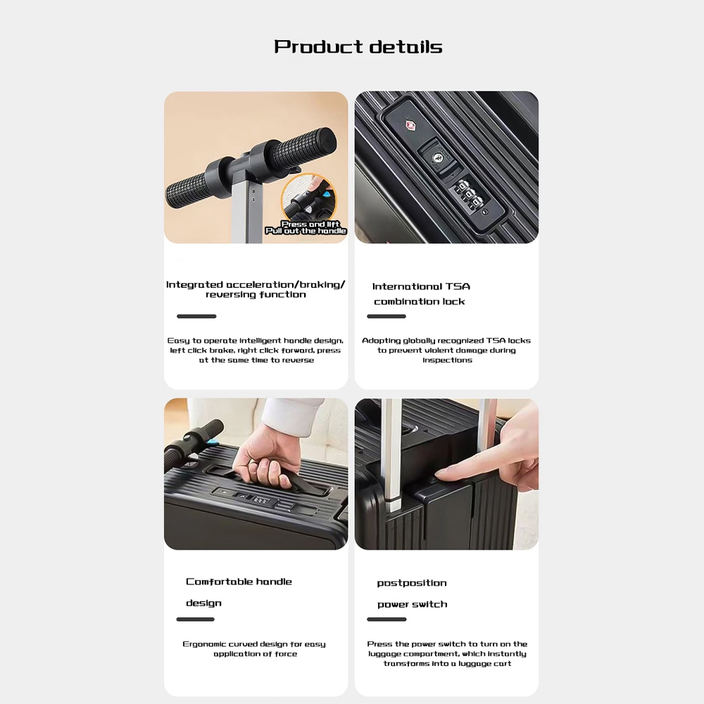 JATURUN Koper Skuter Elektrik Kabin Airwheel Style Luggage 20 Inch - SE70 Gambar produk JATURUN Koper Skuter Elektrik Kabin Airwheel Style Luggage 20 Inch - SE70