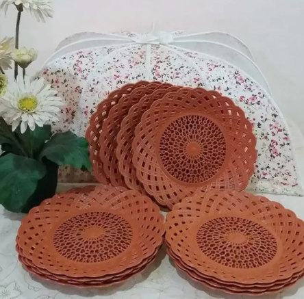 WORMER Tatakan Nampan Saji Roti Kue Fruit Tray Basket 25x7cm - WR24 Gambar produk WORMER Tatakan Nampan Saji Roti Kue Fruit Tray Basket 25x7cm - WR24