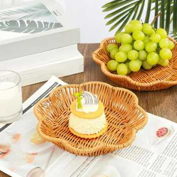 KKHouse Keranjang Wadah Buah Basket Storage Holder Plastic Rattan - C0020