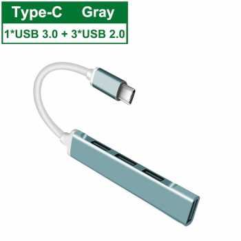 Gambar produk MLLSE USB HUB Type C Adapter High Speed 1 USB 3.0 dan 3 USB 2.0 - C809