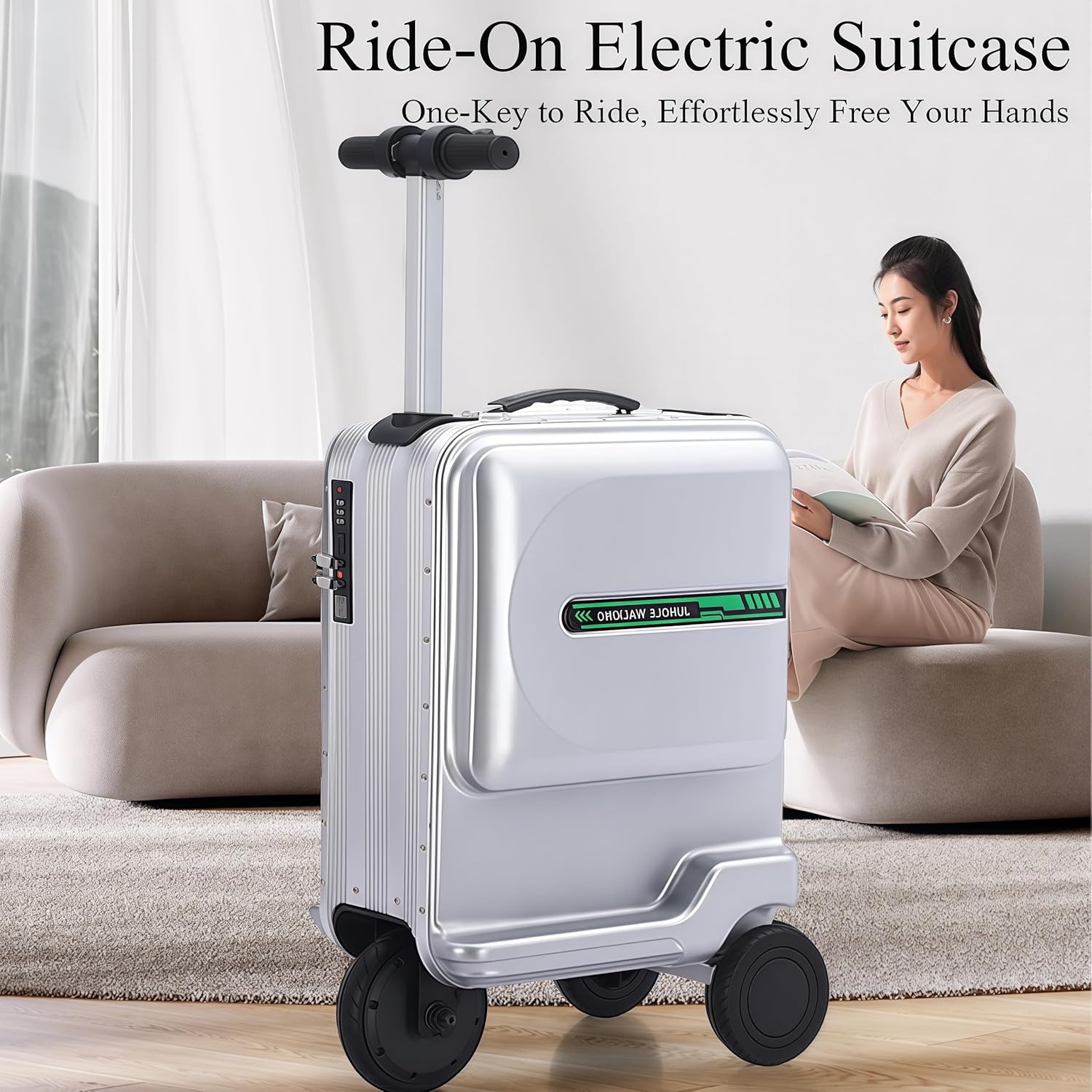 TaffGO Koper Skuter Elektrik Kabin Airwheel Style Luggage 20 Inch - SE60 Gambar produk TaffGO Koper Skuter Elektrik Kabin Airwheel Style Luggage 20 Inch - SE60
