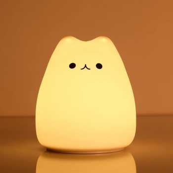 Gambar produk Little Cat Lampu Tidur LED Model Cute Cat RGB 5 Color 0.3W 4.5V - LJC-124