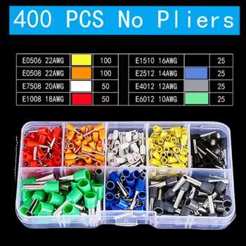 Taffware Skun Ferrules Insulated Terminal Block Connector 400 PCS - WG30