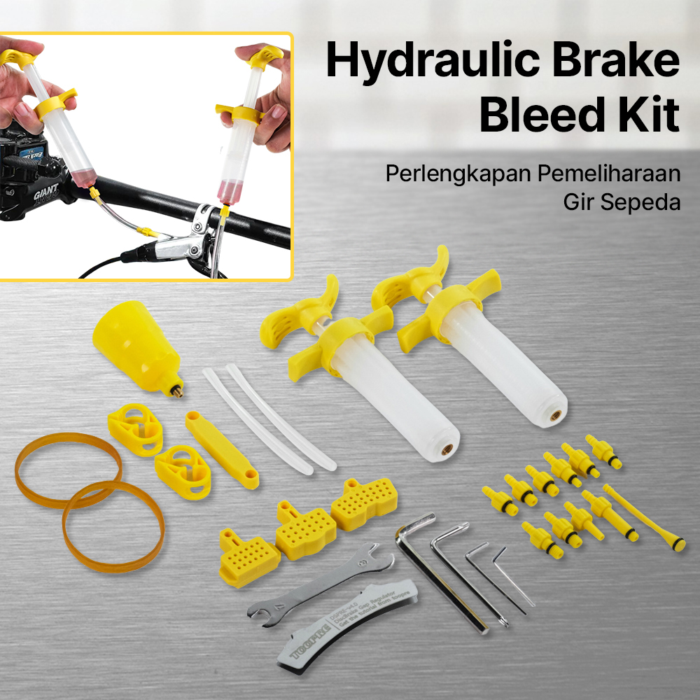 TOOPRE Perlengkapan Pemeliharaan Gir Sepeda Hydraulic Brake Bleed Kit - 2021 Gambar produk TOOPRE Perlengkapan Pemeliharaan Gir Sepeda Hydraulic Brake Bleed Kit - 2021