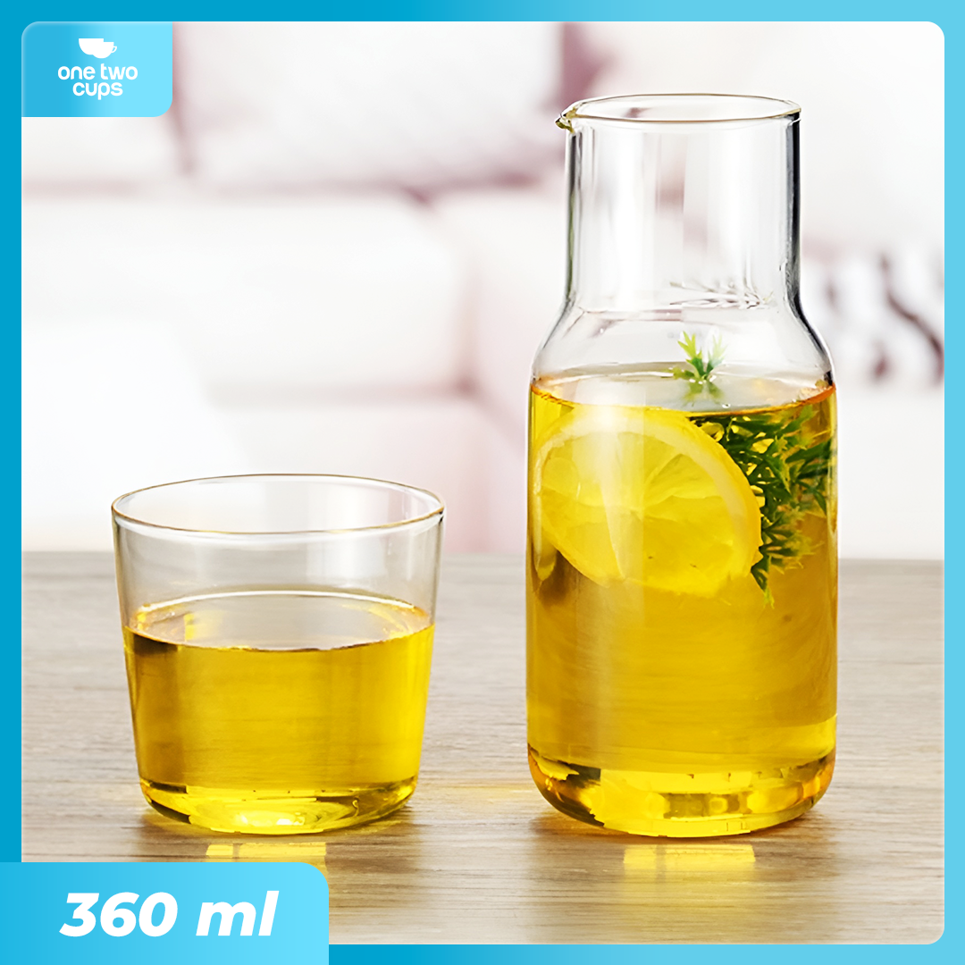One Two Cups Set Teko Gelas Kaca Kopi Teh 1 Pitcher 1 Cup Minimalist Small 360ml - 0007G-C Gambar produk One Two Cups Set Teko Gelas Kaca Kopi Teh 1 Pitcher 1 Cup Minimalist Small 360ml - 0007G-C