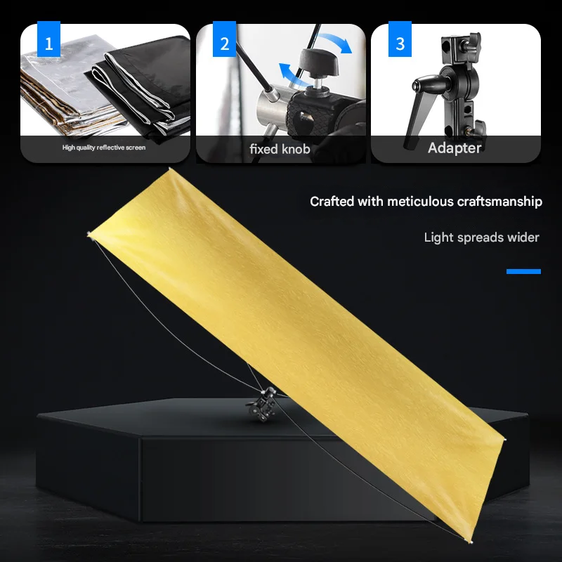 LIFER Reflektor Cahaya Fotografi Studio 4in1 2M Stand 90x180cm - BDL-10 Gambar produk LIFER Reflektor Cahaya Fotografi Studio 4in1 2M Stand 90x180cm - BDL-10