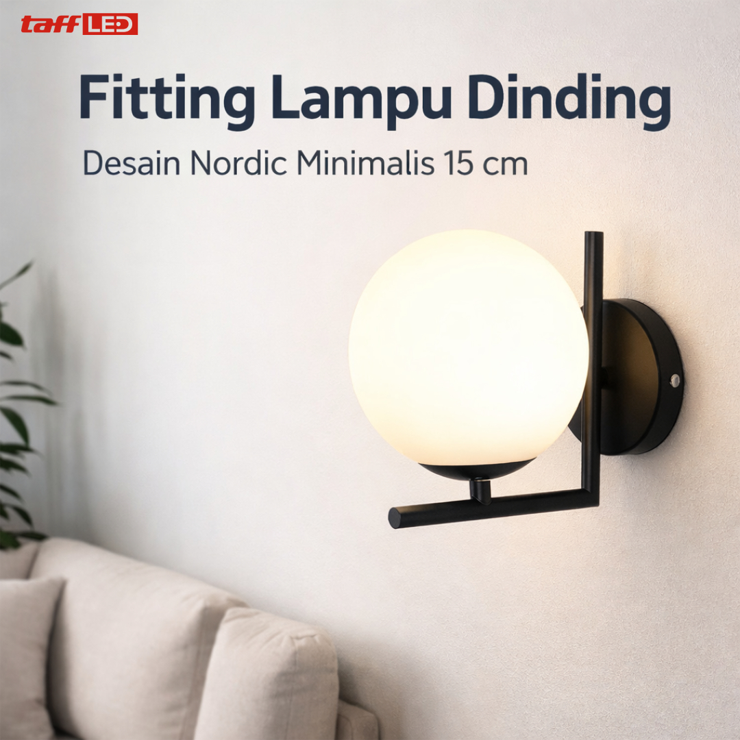 TaffLED Fitting Lampu Dinding Wall Lamp Nordic Diameter 15cm - XD-2027 Gambar produk TaffLED Fitting Lampu Dinding Wall Lamp Nordic Diameter 15cm - XD-2027