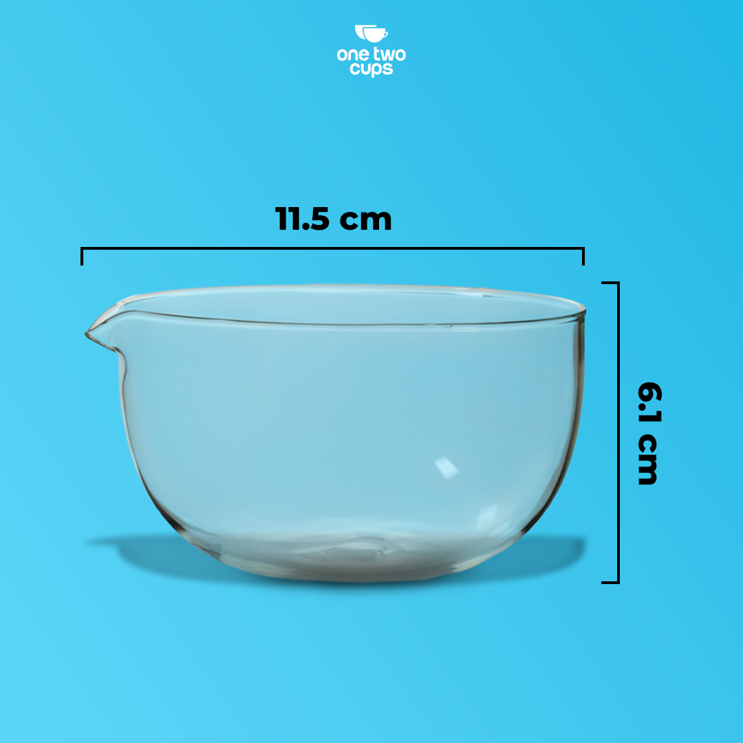 One Two Cups Mangkuk Teh Chawan Kaca Transparent Japanese Matcha Bowl 370ml - CO7 Gambar produk One Two Cups Mangkuk Teh Chawan Kaca Transparent Japanese Matcha Bowl 370ml - CO7