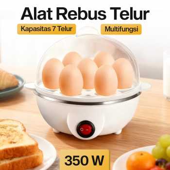 BONIN Alat Rebus Telur Elektrik Mini 7 Slot Egg Steamer 220V 350W - BN-10