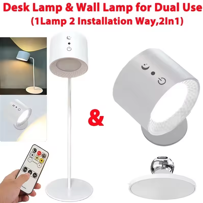 MESGET Lampu Baca Magnetik Wireless Led Spotlight Rechargeable 1800mAh - CR4 Gambar produk MESGET Lampu Baca Magnetik Wireless Led Spotlight Rechargeable 1800mAh - CR4