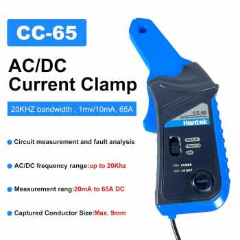 Hantek Tang Ampere AC DC Multimeter Aksesori Oscilloscope Otomotif 65A - CC-65