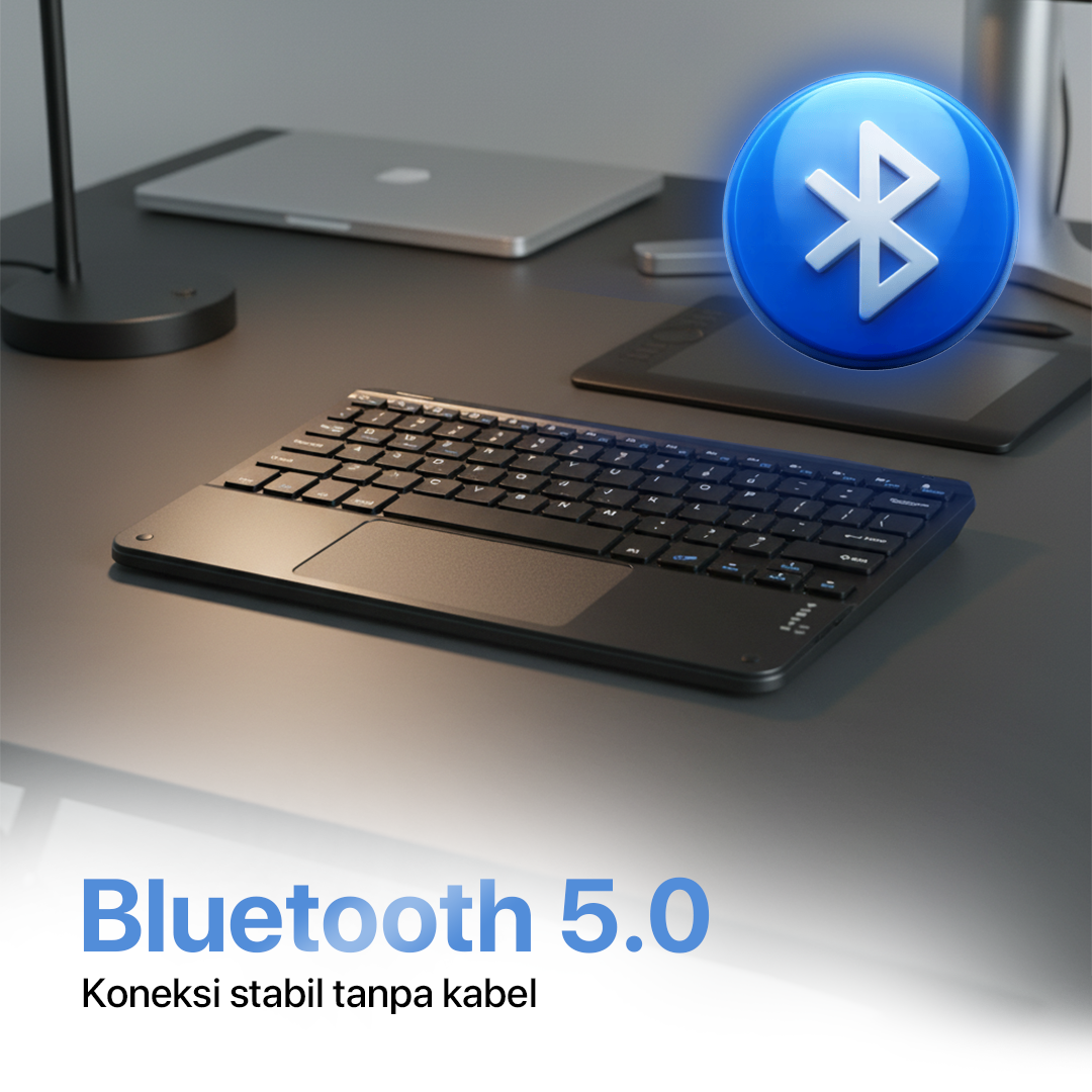 Windyoung Keyboard Wireless Mini Bluetooth Android iOS Rechargeable - WD21 Gambar produk Windyoung Keyboard Wireless Mini Bluetooth Android iOS Rechargeable - WD21