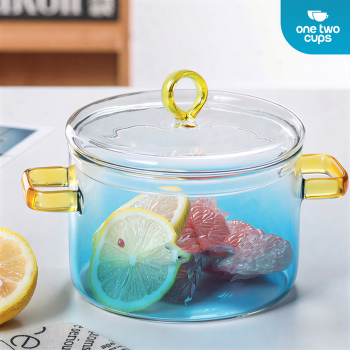 Gambar produk One Two Cups Panci Kaca Glass Cooking Pot Tahan Panas Api 15cm - KC008