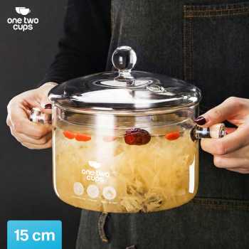 Gambar produk One Two Cups Panci Kaca Glass Cooking Pot Tahan Panas Api 15cm - YWJ-1265