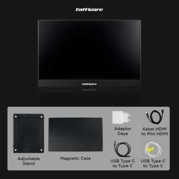 Gambar produk Taffware Portable Monitor 15.6 Inch IPS UHD 4K 60Hz Type C Mini HDMI - SJD1505