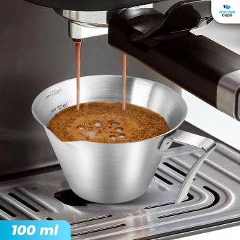 One Two Cups Gelas Takar Kopi Espresso Stainless Measuring Cup 100ml - HN-10