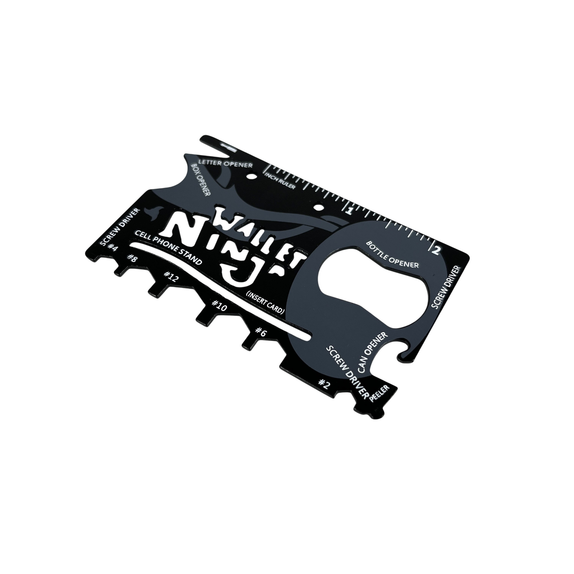 Wallet Ninja Penggaris Kartu Multifungsi 18in1 EDC Credit Card Sized - W085 Gambar produk Wallet Ninja Penggaris Kartu Multifungsi 18in1 EDC Credit Card Sized - W085