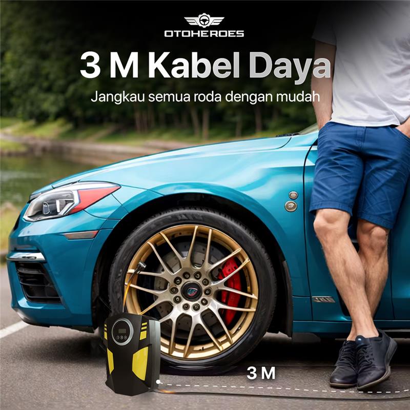 OTOHEROES Pompa Ban Elektrik Portable Air Compressor DC 12V 150 PSI - YD-787 Gambar produk OTOHEROES Pompa Ban Elektrik Portable Air Compressor DC 12V 150 PSI - YD-787